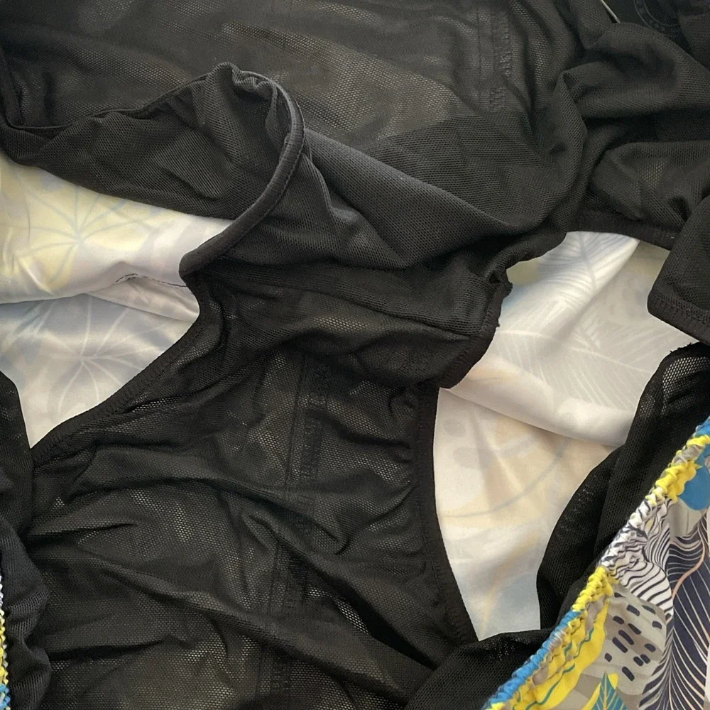 NWT Relleciga Hawaiian Lined 2XL Leaf Print Beach Shorts‎ 36